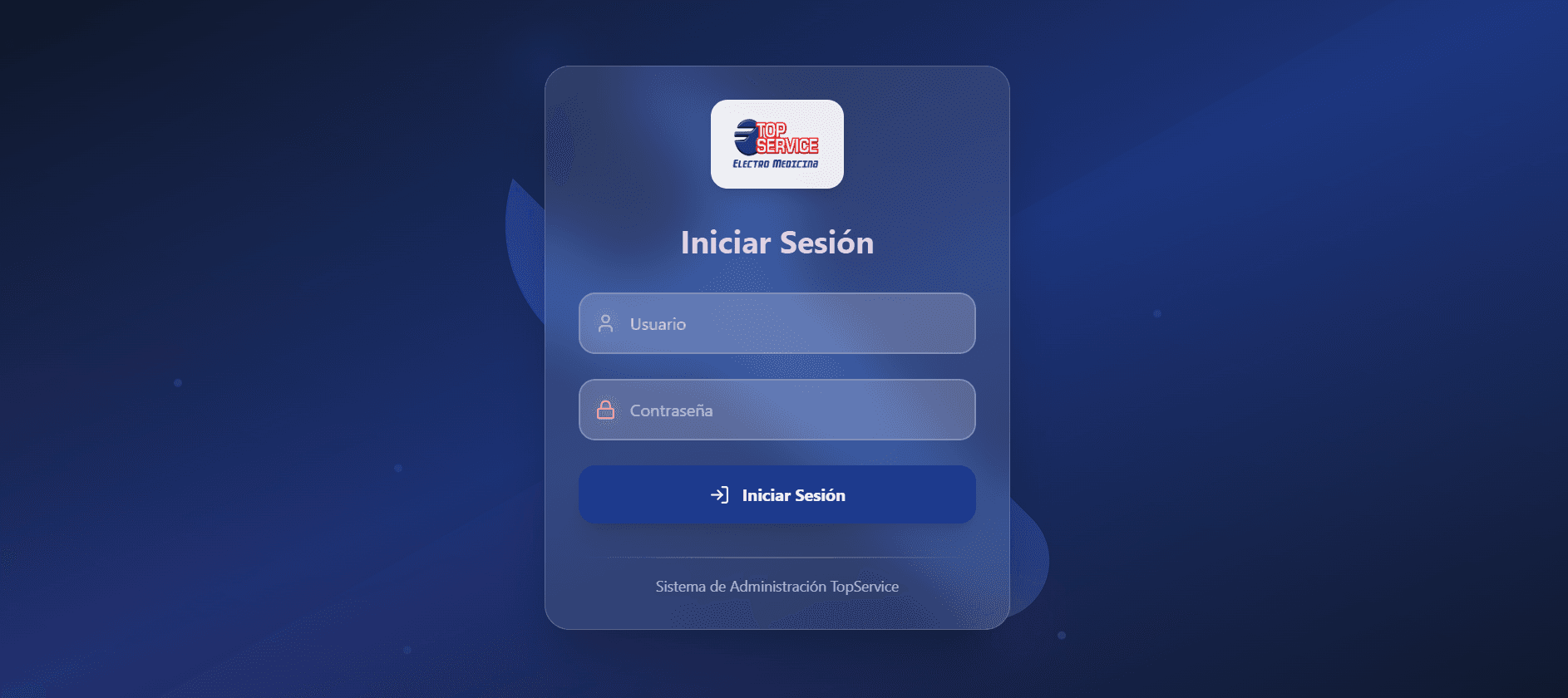 Administración de Servicios — Screen 1